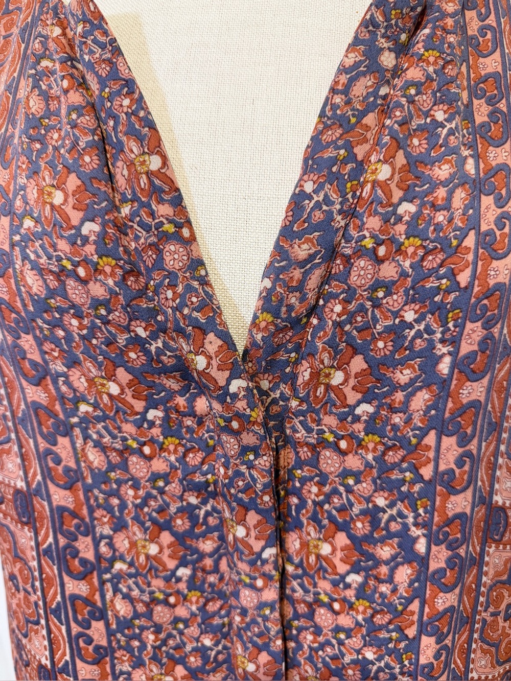 Joie Fianna Silk Bohemian Mini Shift Dress in Terracotta Rose, Size M - Picture 8 of 8